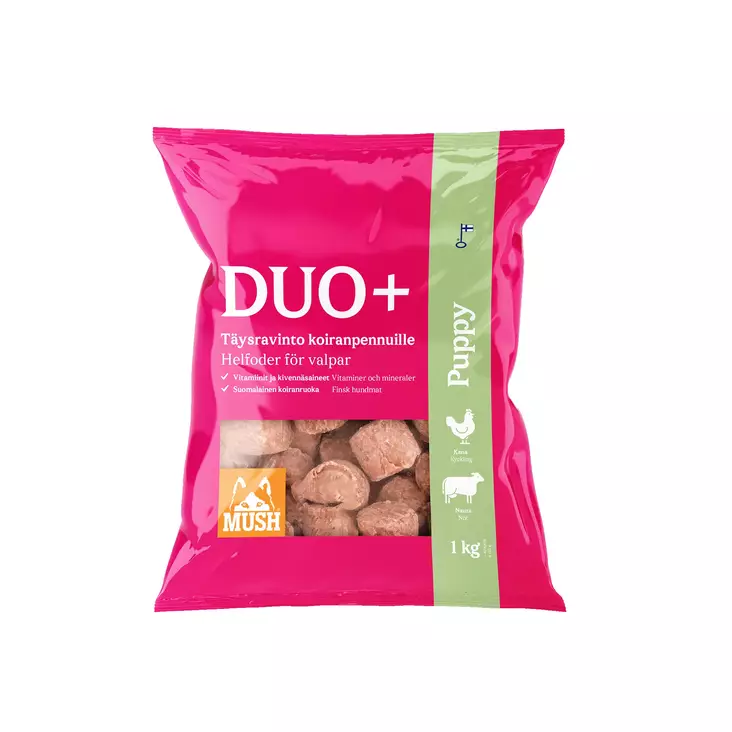 MUSH Duo+ Puppy Kana-Nauta - Raakaruoka Ateriat - 12350 - 1