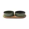 DOG Copenhagen Kronborg Food Bar Racing Green & Oak - Koiran ruoka- ja vesikupit - 19255-1 - 2