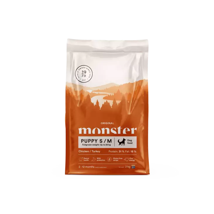 Monster Original Puppy S/M Koiranpennunruoka - Monster Koiranruoat - 10450-1 - 1