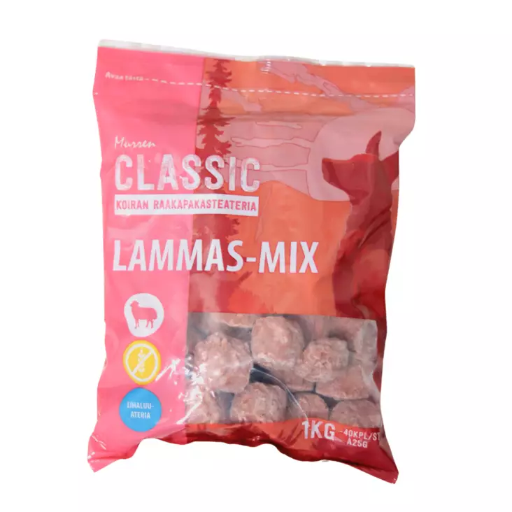 Murren Classic Lammas-Mix 1 kg - Raakaruoka-ateriat koiralle - 12161-1 - 1
