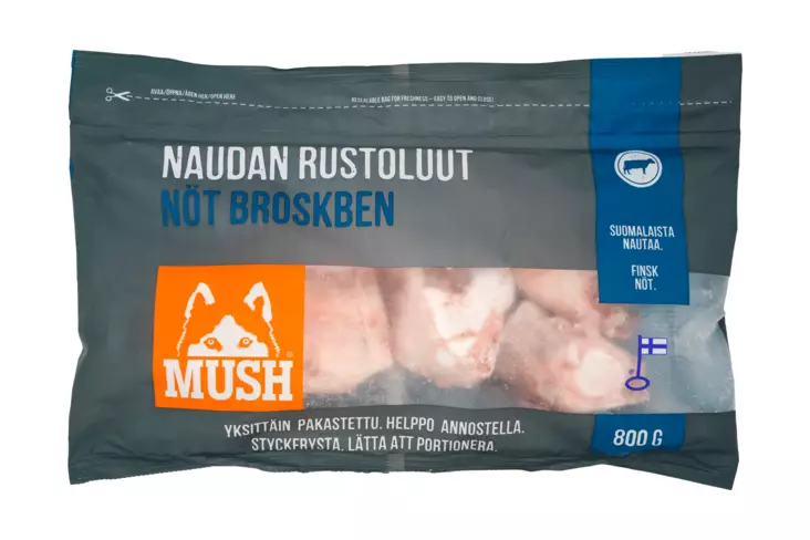 MUSH Naudan Rustoluut - Raakaluut koiralle - 12221-1 - 1