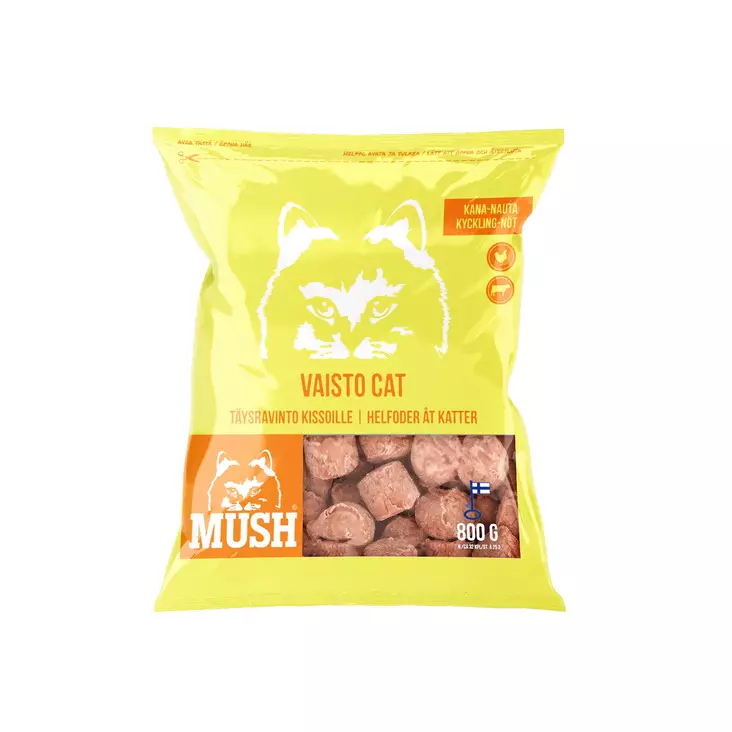 MUSH Vaisto Cat Keltainen 800 g - Kissan Raakaruoat - 22000-1 - 1