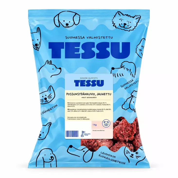 Tessu Possunsydänkuvio Jauhettu - Possu - 12022 - 1