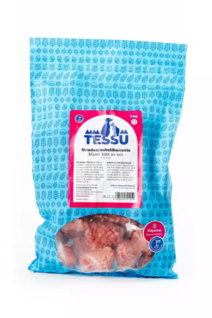 Tessu Luuton Naudanlihapulla - Luuttomat jauhelihat koiralle - 12074 - 1