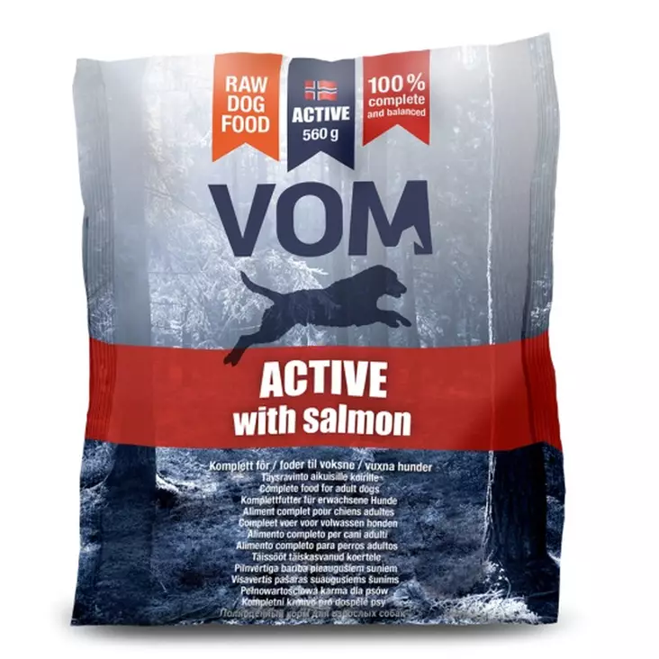 VOM og Hundemat Active With Salmon Lihapullat - Raakaruoka Ateriat - 12405 - 1