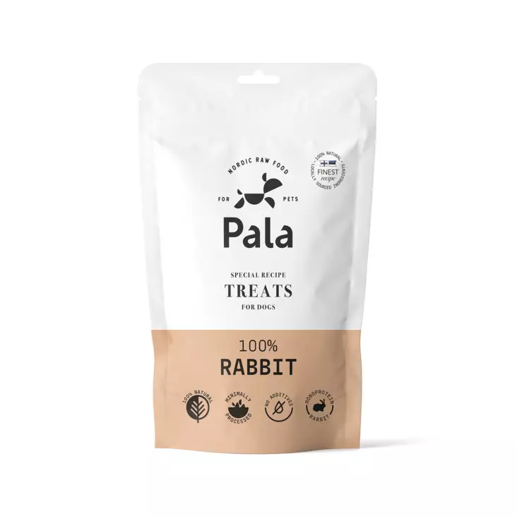 Pala Treats 100 % Rabbit - Koiran kuivatut lihaherkut - 13369-5 - 1