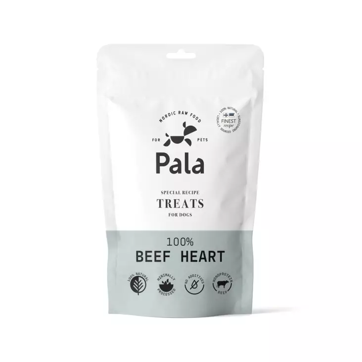 Pala Treats 100 % Beef Heart - Koiran kuivatut lihaherkut - 13366 - 1
