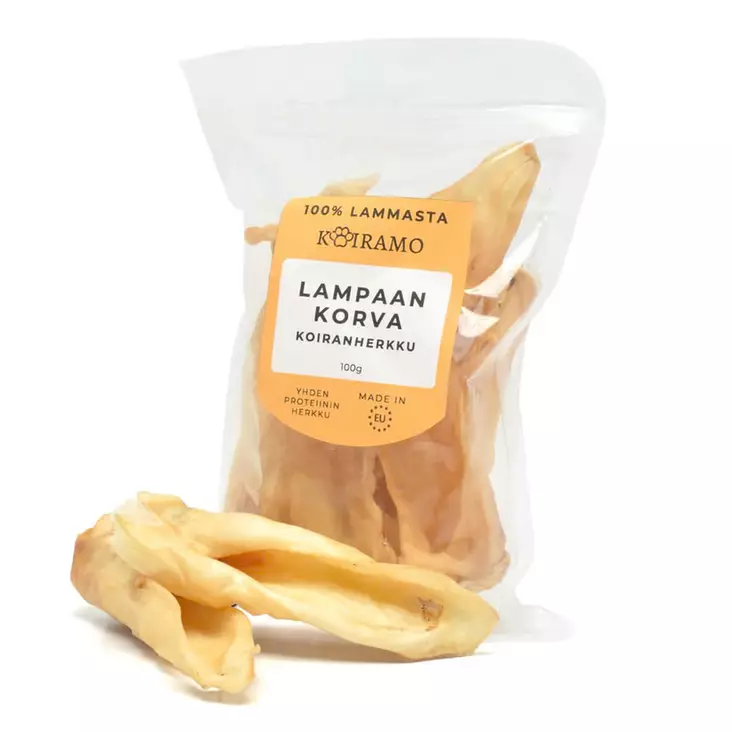 Koiramo Lampaankorva 100 g - Koiran makupalat ja treeninamit - 13298 - 1